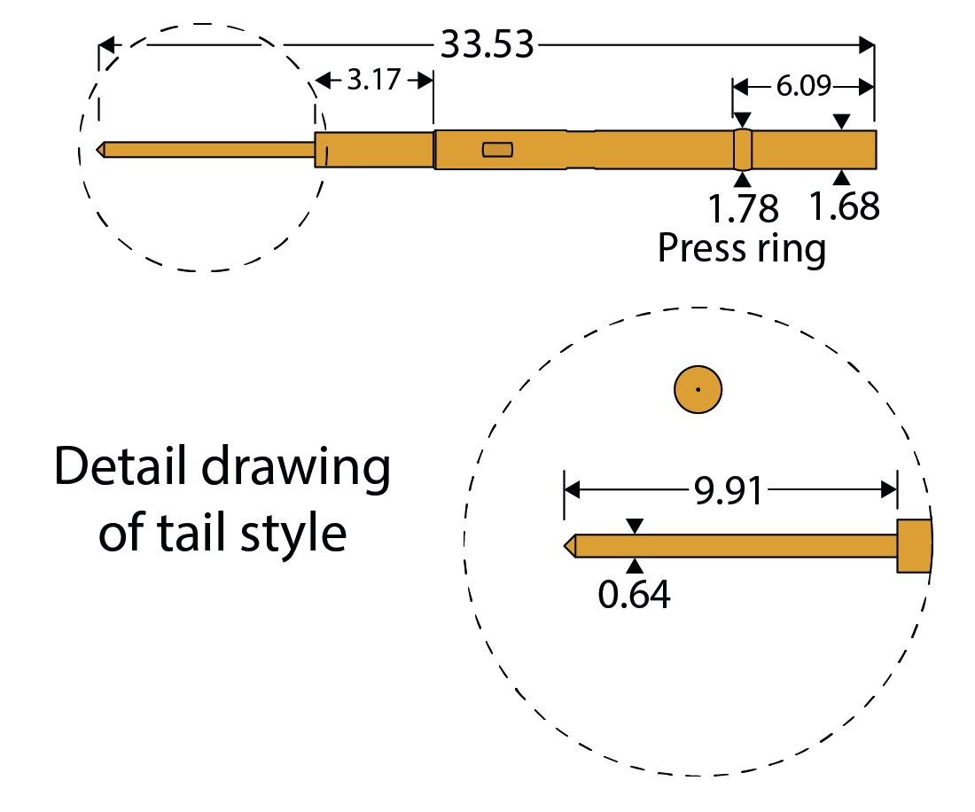 Receptacle - 0.64mm Round Pin