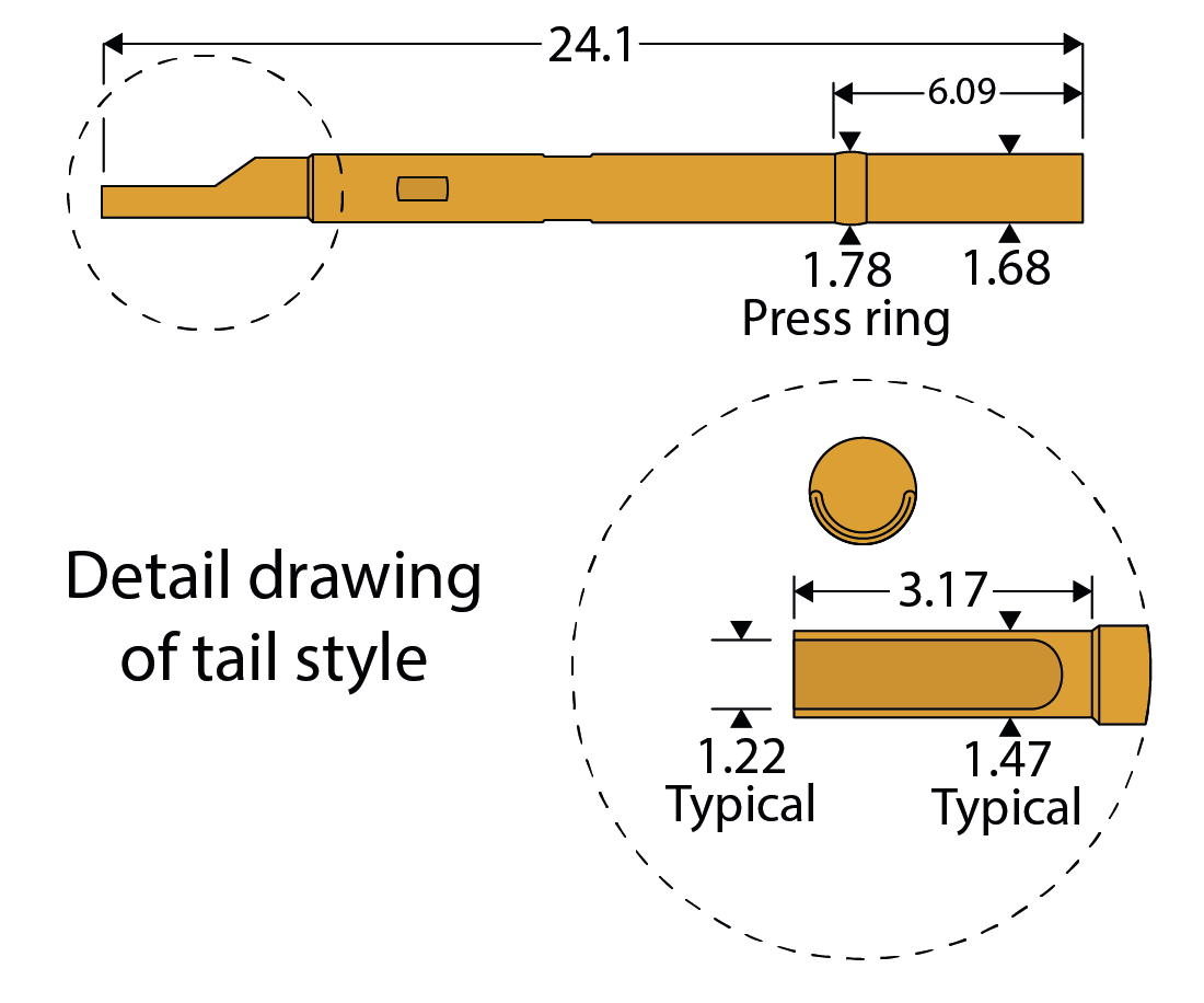 Receptacle - Solder Cup - With Press Ring