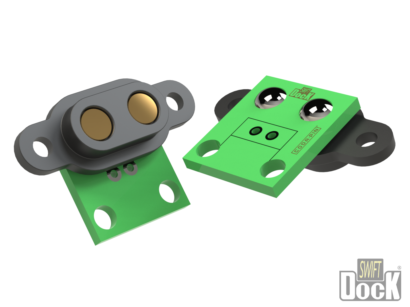 Swift-Dock (7mm pitch) - 2 pin interface array with PCB