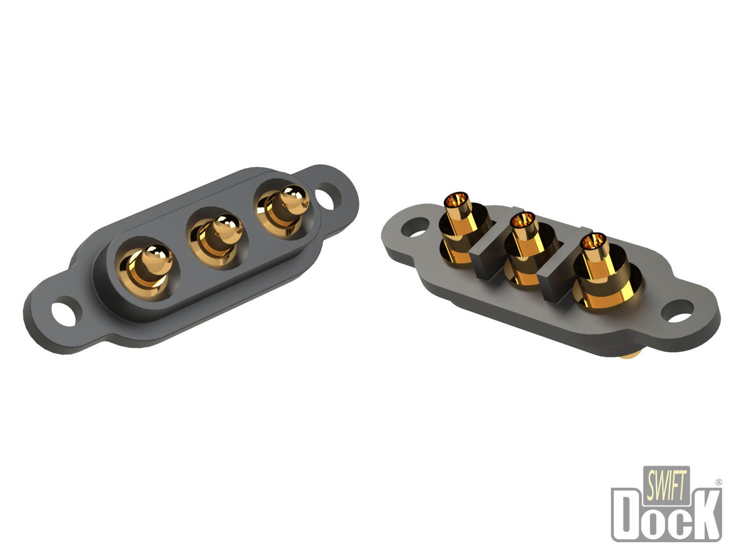 Swift-Dock (7mm pitch) - 3 pin, interface array without PCB