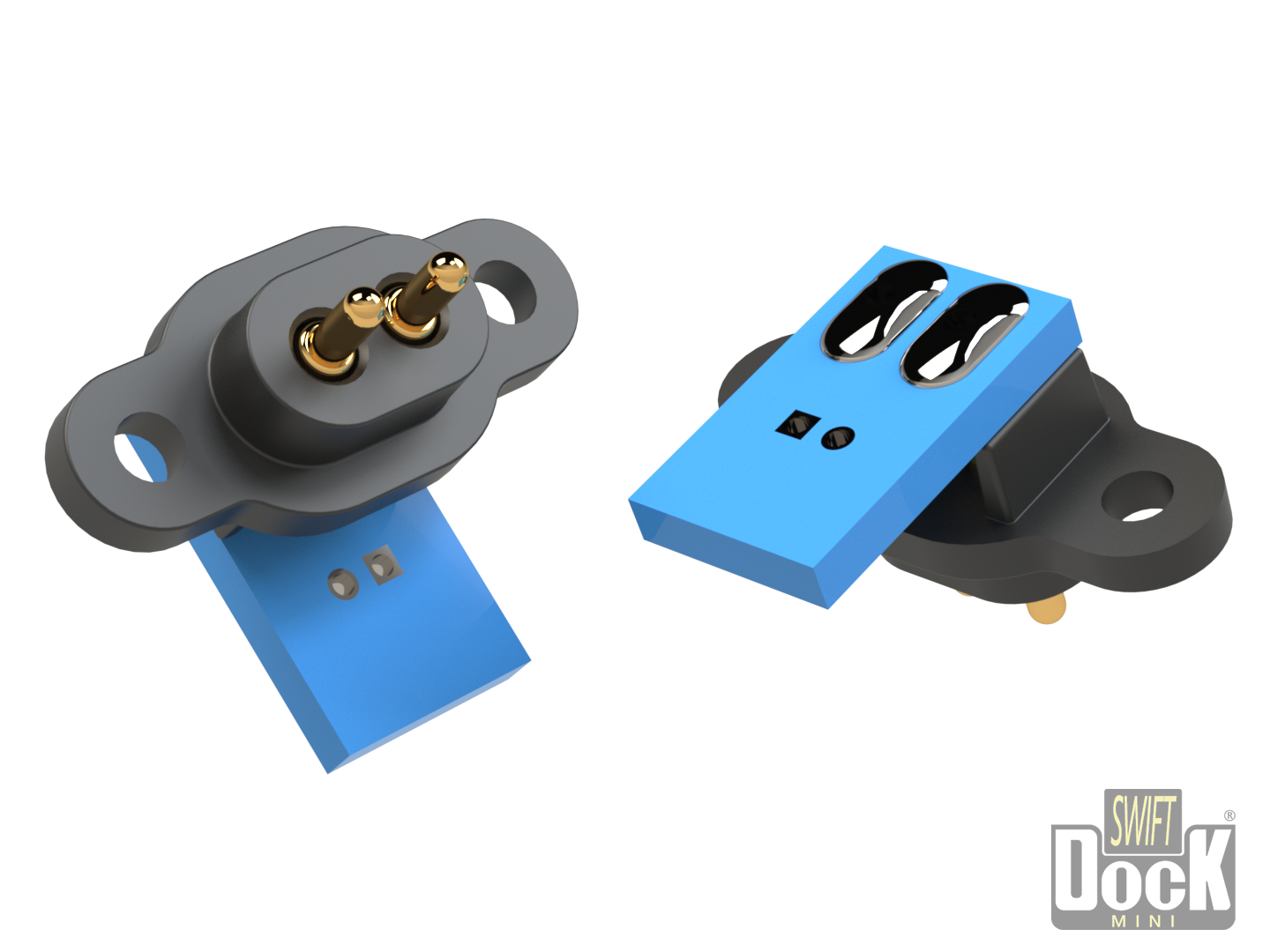 Swift-Dock-mini (3mm pitch) - 2 pin, interface array with PCB