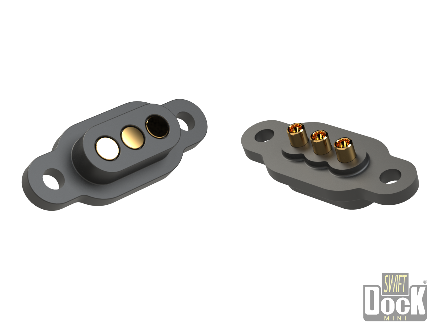 Swift-Dock-mini (3mm pitch) - 3 pin, interface array with PCB