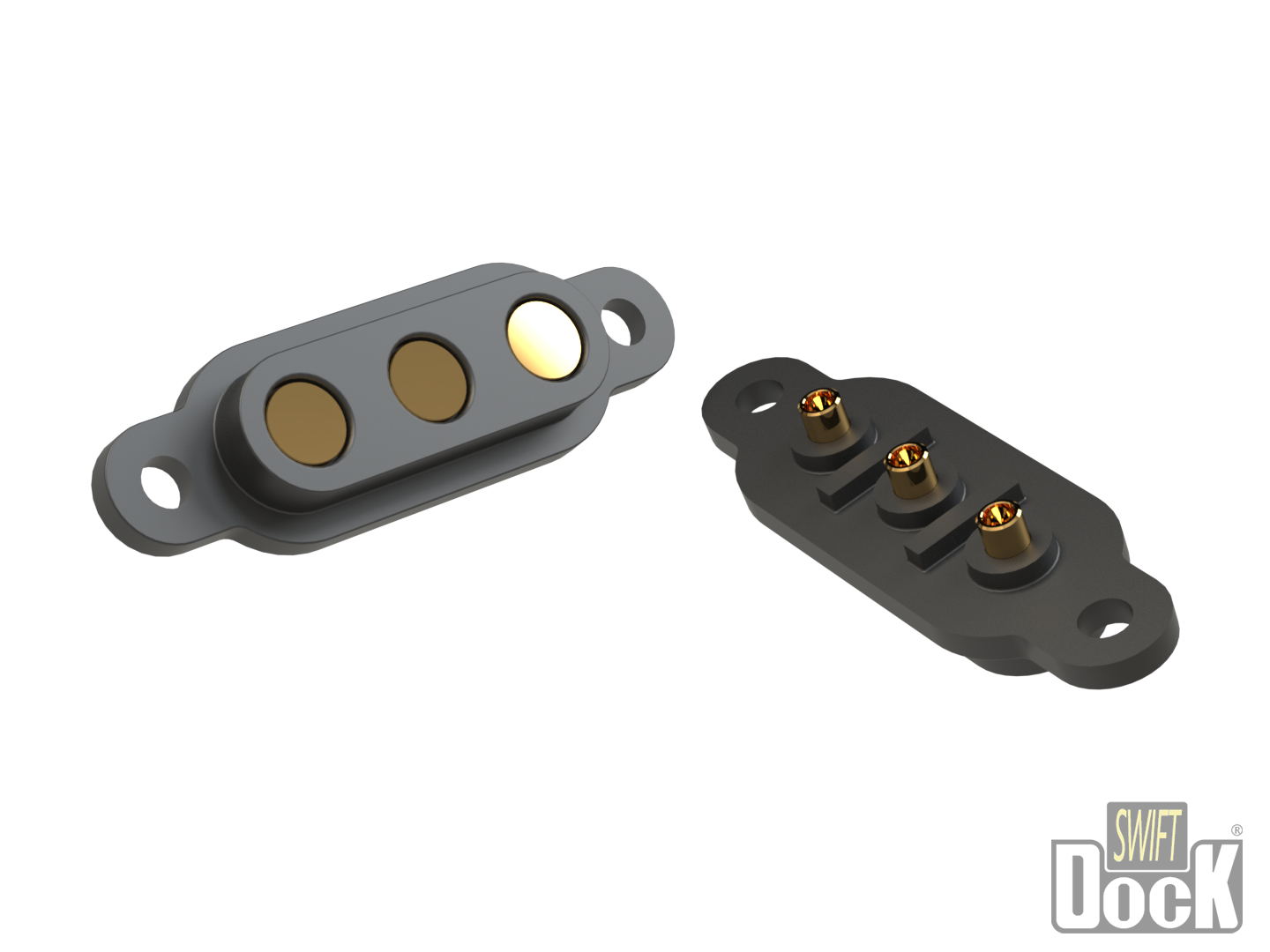 Swift-Dock (7mm pitch) - 3 pin, interface array without PCB 