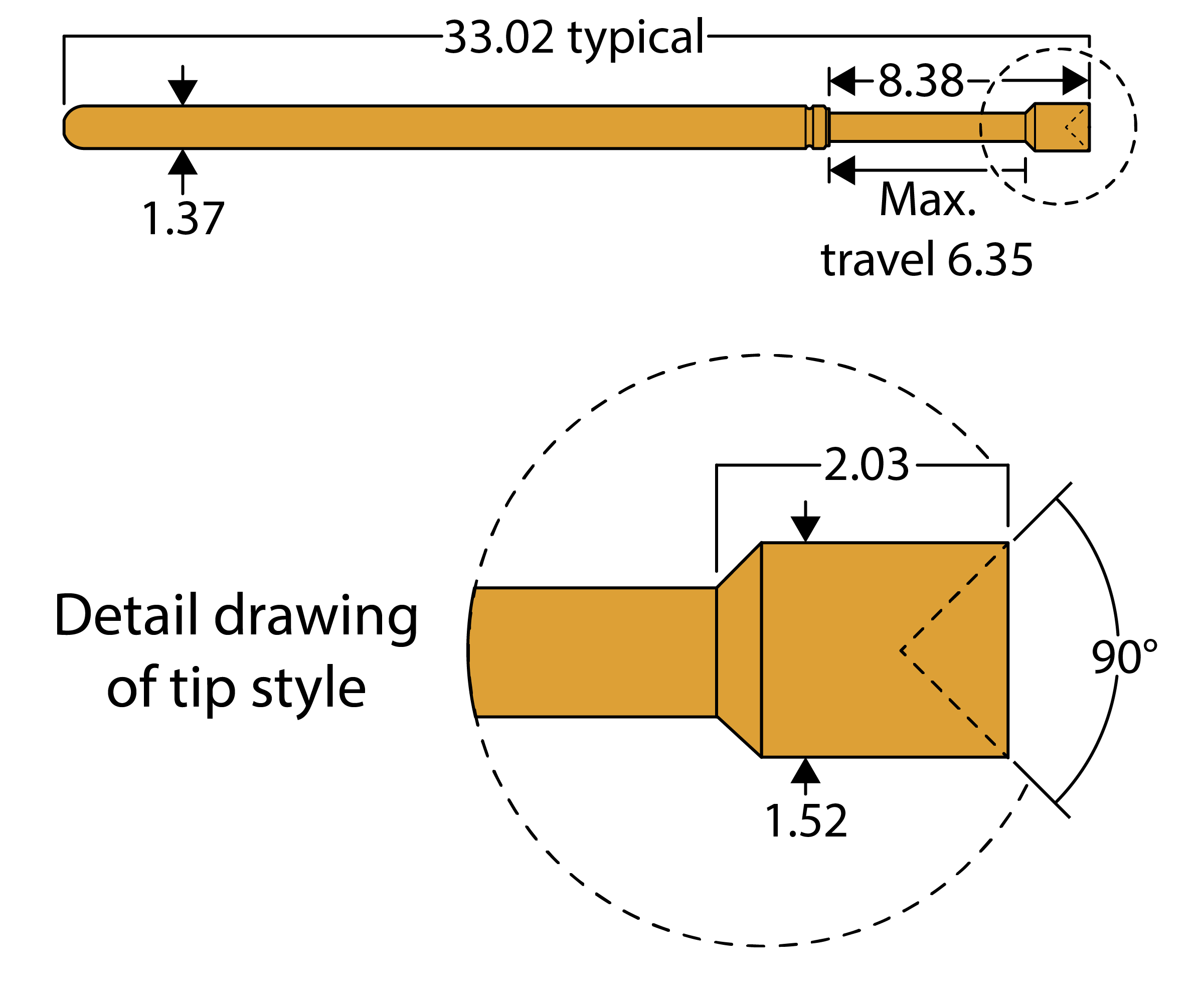 Coda Systems | PA4 & ST-PA4 series test probes (2.54mm centres) 0