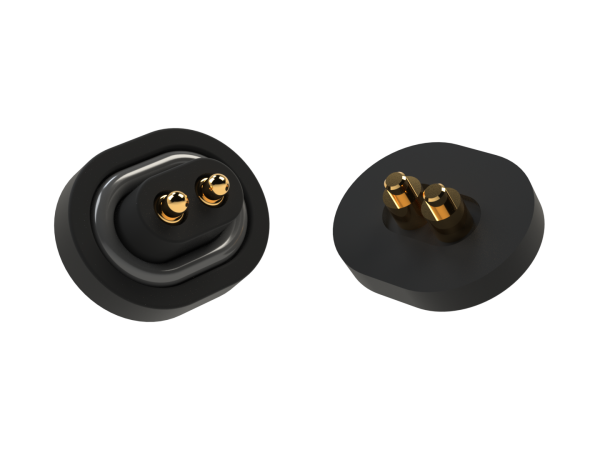 Miniature electrical connector pair for wearable devices