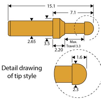 NM-PC8DS Medium spring (150g)